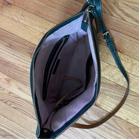 Dooney & Bourke Vintage Rare Pebble Grain Leather Large Hobo Hunter Sac West - Picture 5 of 15